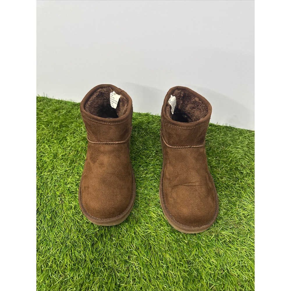 Arizona Sandie Ankle Boots Kids Size‎ 6 Brown Faux Fur Lined Slip On 037-3039